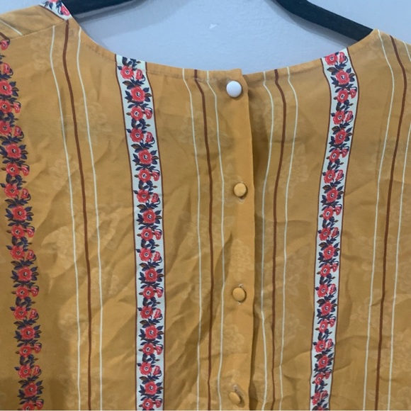 Sezane Mustard and Red Blouse - Picture 6 of 7